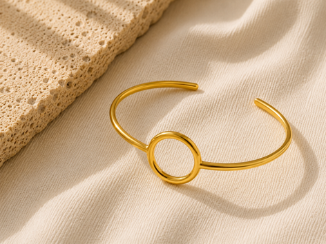 Bracelet ARIA jonc ouvert anneau doré JORYAS